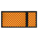 Red And Yellow Checkered Pattern Print Trifold Wallet