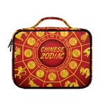 Red And Yellow Chinese Zodiac Print Briefcase Bible Bag