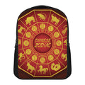 Red And Yellow Chinese Zodiac Print Casual Backpack