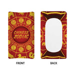 Red And Yellow Chinese Zodiac Print Changing Pad Cover
