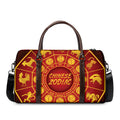 Red And Yellow Chinese Zodiac Print Duffel Bag