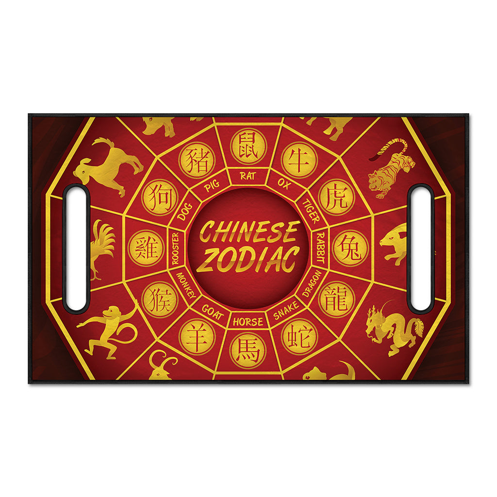 Red And Yellow Chinese Zodiac Print Golf Cart Seat Cover