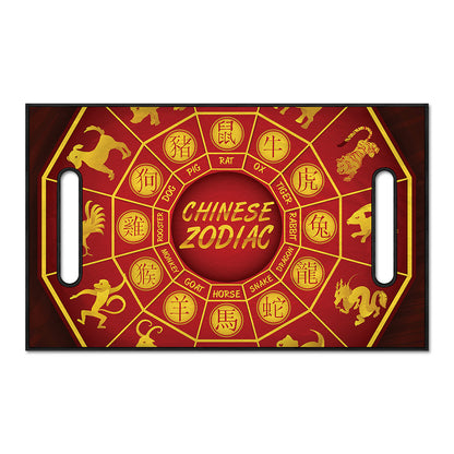 Red And Yellow Chinese Zodiac Print Golf Cart Seat Cover