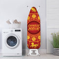 Red And Yellow Chinese Zodiac Print Ironing Board Cover