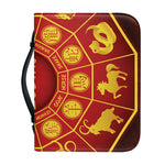 Red And Yellow Chinese Zodiac Print Leather Bible Cover