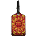 Red And Yellow Chinese Zodiac Print Luggage Tag