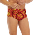 Red And Yellow Chinese Zodiac Print Men's Briefs