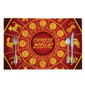 Red And Yellow Chinese Zodiac Print Placemat