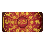 Red And Yellow Chinese Zodiac Print Towel