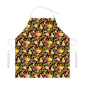 Red And Yellow Flowers Print Adjustable Apron