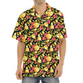 Red And Yellow Flowers Print Aloha Shirt