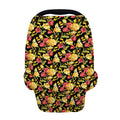 Red And Yellow Flowers Print Baby Seat Cover