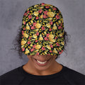 Red And Yellow Flowers Print Baseball Cap