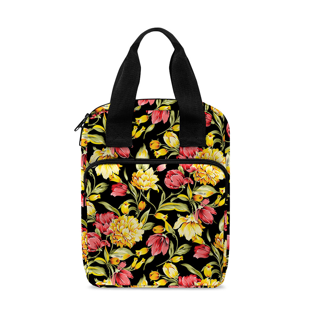 Red And Yellow Flowers Print Bible Tote Bag