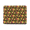 Red And Yellow Flowers Print Bifold Wallet