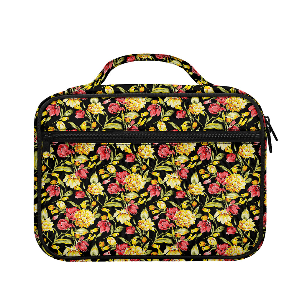Red And Yellow Flowers Print Briefcase Bible Bag
