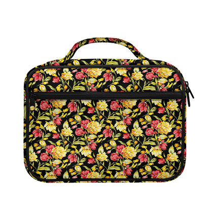 Red And Yellow Flowers Print Briefcase Bible Bag