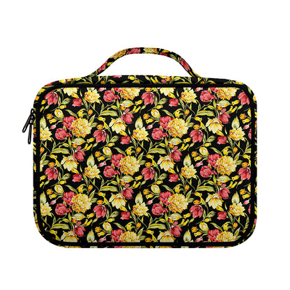 Red And Yellow Flowers Print Briefcase Bible Bag