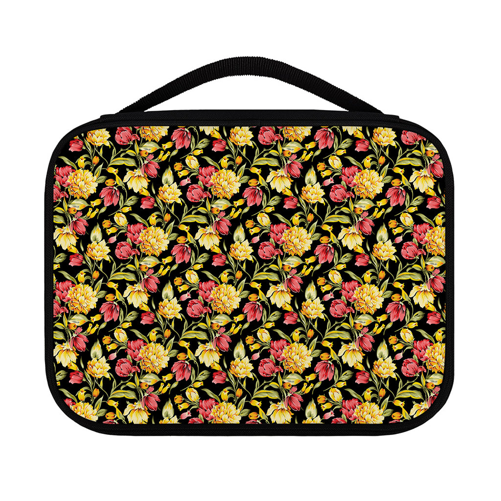 Red And Yellow Flowers Print Classic Bible Case