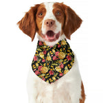 Red And Yellow Flowers Print Dog Bandana
