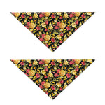 Red And Yellow Flowers Print Dog Bandana