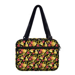 Red And Yellow Flowers Print Double Strap Bible Bag