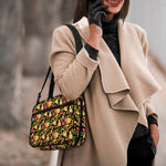 Red And Yellow Flowers Print Double Strap Bible Bag