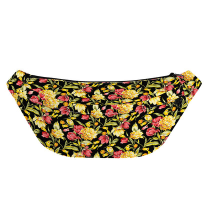 Red And Yellow Flowers Print Fanny Pack