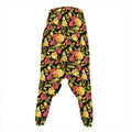 Red And Yellow Flowers Print Hammer Pants