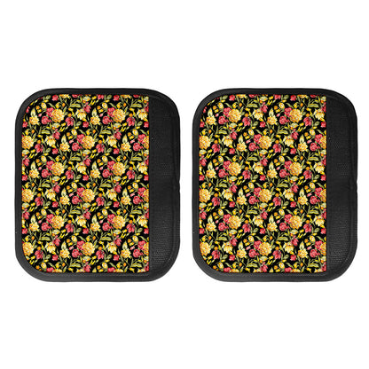 Red And Yellow Flowers Print Handle Covers