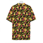 Red And Yellow Flowers Print Hawaiian Shirt