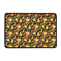 Red And Yellow Flowers Print Kitchen Mat