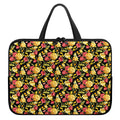 Red And Yellow Flowers Print Laptop Sleeve With Handle