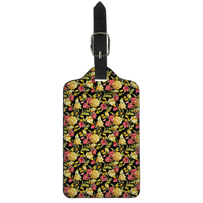 Red And Yellow Flowers Print Luggage Tag