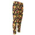 Red And Yellow Flowers Print Men's Compression Pants
