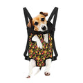 Red And Yellow Flowers Print Pet Carrier Backpack