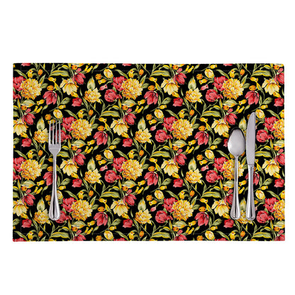 Red And Yellow Flowers Print Placemat