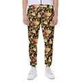 Red And Yellow Flowers Print Joggers