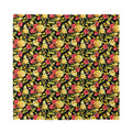 Red And Yellow Flowers Print Silk Bandana