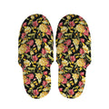 Red And Yellow Flowers Print Slippers