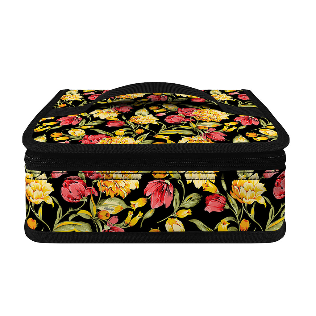 Red And Yellow Flowers Print Small Lunch Bag