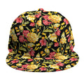 Red And Yellow Flowers Print Snapback Cap
