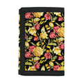 Red And Yellow Flowers Print Trifold Wallet