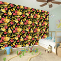 Red And Yellow Flowers Print Wall Sticker