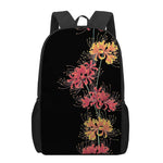 Red And Yellow Japanese Amaryllis Print 17 Inch Backpack