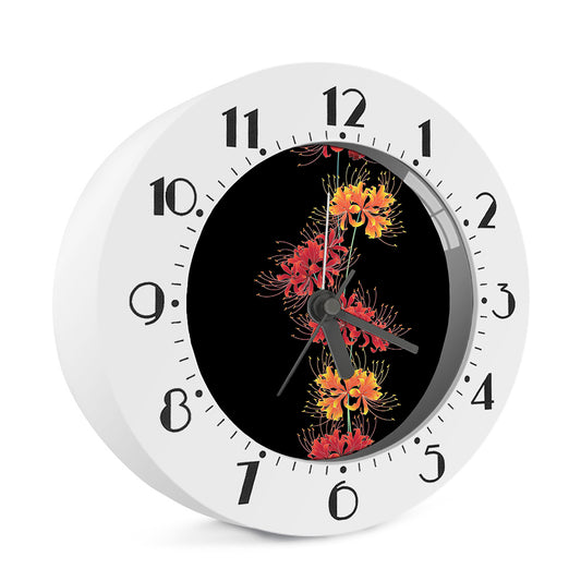 Red And Yellow Japanese Amaryllis Print Alarm Clock