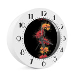 Red And Yellow Japanese Amaryllis Print Alarm Clock