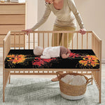 Red And Yellow Japanese Amaryllis Print Baby Crib Sheet