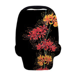 Red And Yellow Japanese Amaryllis Print Baby Seat Cover