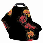 Red And Yellow Japanese Amaryllis Print Baby Seat Cover